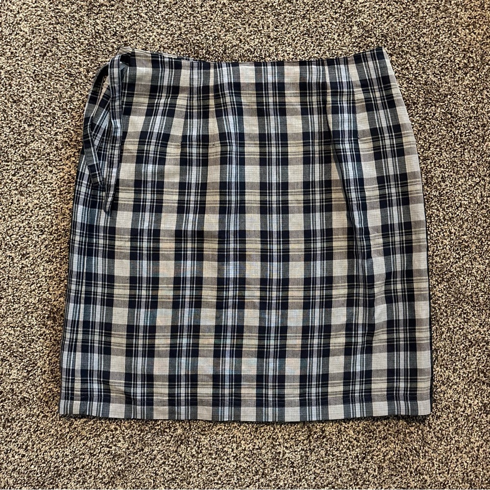 Talbots ~Plaid Wrap Mini Skirt Women’s Size 10 - Picture 7 of 8